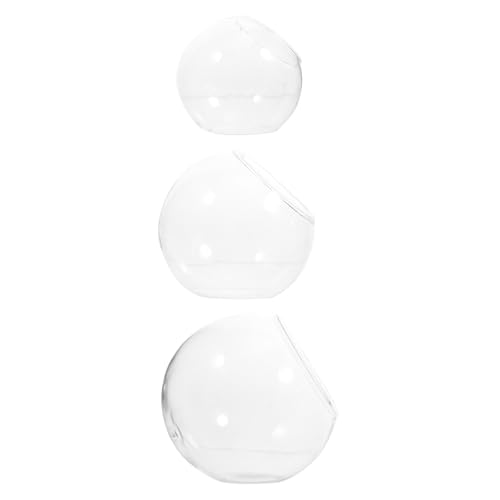 SUPVOX 3 Stück Teiliges Terrarium mit Schrägem Mund Dekorative DIY Moosvase in DREI Langlebige Glasbehälter für Pflanzen und Luftpflanzen Vielseitig Verwendbar von Supvox