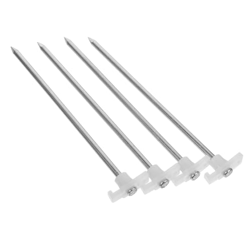 SUPVOX 4 Stück Robuste Schwere Zelt heringe und Windfeste Wiederverwendbare Erdanker für Camping Zelte Pavillons mit Verstärkter Spitze für Sand Schneeboden Langlebig und Einfach zu von Supvox