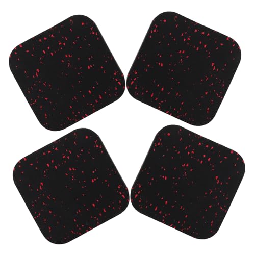 SUPVOX 4 Stück Teiliges Anti vibrationsmatten aus Hochelastischem Gummi Stoßdämpfend und Schallschützend rutschfest für Laufband Fitnessgeräte und Möbelbeine im Fitnessraum von Supvox