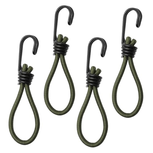 SUPVOX 4 Stück Teiliges Elastische Bungee seile mit Haken Robuste Zeltspanner für Camping Vielseitig Einsetzbar zum Befestigen von Zelten Markisen und Planen im Outdoor Bereich Langlebig von Supvox