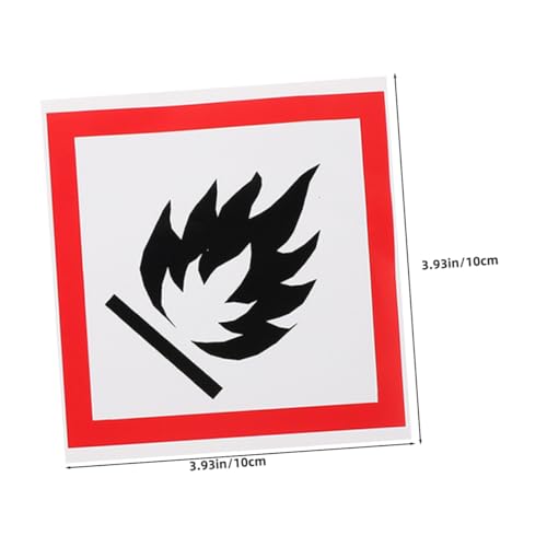 SUPVOX 4 Stück Teiliges Feuerwarnendes Mülltonnenetikett Selbstklebend Wetterfest für Bereiche Brandsicherheitsaufkleber für Abfallbehälter zur Brandgefahrwarnung von Supvox