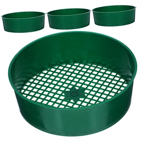 SUPVOX 4 Stück Teiliges Gartensieb aus Robustem PP Vielseitiges Bodensieb mit Feinem Maschengewebe Leichtes ERD und Steinsieb zum Filtern Erde für Gartenarbeit und Pflanzung von Supvox