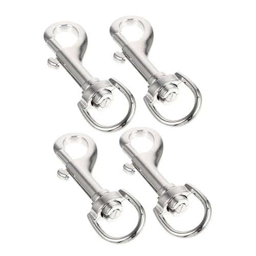 SUPVOX 4 Stück Teiliges Pet Leash Haken aus Legiertem Lang Rostfreie Hunde Schnapphaken mit Dreh und Festöse Vielseitig Einsetzbar für Hundeleinen Taschenriemen und SUPVOX 4 Stück Teiliges Pet Leash Haken aus Legiertem Lang Rostfreie Hunde Schnapphaken mit Dreh und Festöse Vielseitig Einsetzbar für Hundeleinen Taschenriemen und von Supvox