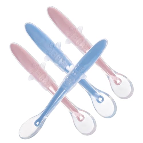 SUPVOX 4 Stück Teiliges Silikonlöffel Flexible Weiche Löffel für Neugeborene Spülmaschinen und Mikrowellengeeignet Ergonomisch Geformte Griffe für Selbstständiges Füttern und SUPVOX 4 Stück Teiliges Silikonlöffel Flexible Weiche Löffel für Neugeborene Spülmaschinen und Mikrowellengeeignet Ergonomisch Geformte Griffe für Selbstständiges Füttern und von Supvox