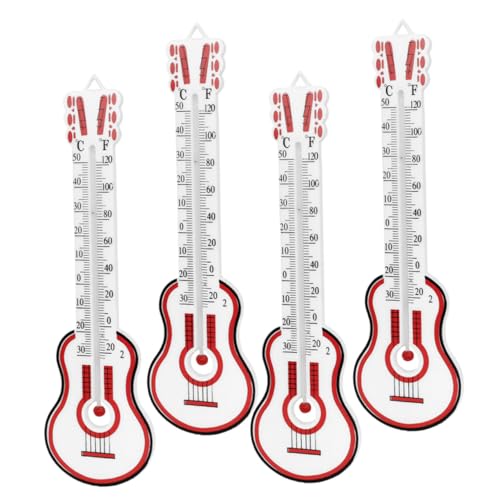 SUPVOX 4 Stück Wandthermometer Innen Raumthermometer Präzise Temperaturanzeige Rot Multipurpose für Cello Gitarre Haushalt Büro Schlafzimmer SUPVOX 4 Stück Wandthermometer Innen Raumthermometer Präzise Temperaturanzeige Rot Multipurpose für Cello Gitarre Haushalt Büro Schlafzimmer von Supvox