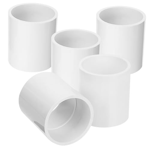 SUPVOX 5 Stück Teiliges PVC Rohrverbinder Gerade Fitting Säure Basenresistent Hohe Schlagfestigkeit Leicht und Installieren Geeignet für Gartenbewässerung Pool Rohrleitungsbau von Supvox