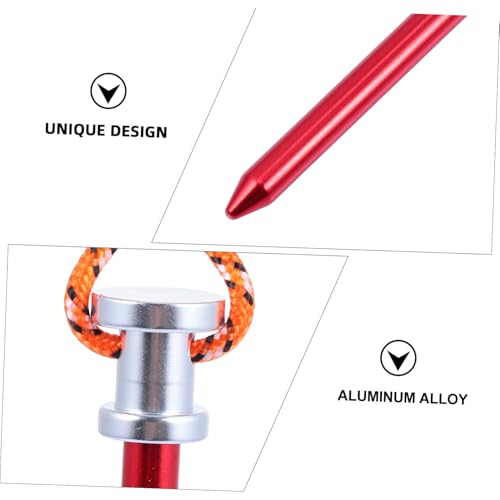 SUPVOX 5 Stück Teiliges Zelt Heringe aus Stabile und Langlebige Erdspieße mit Seil Wetterfeste Zeltnägel für Outdoor Camping Strand Schnee Einfach zu Bedienen und Platzsparend von Supvox