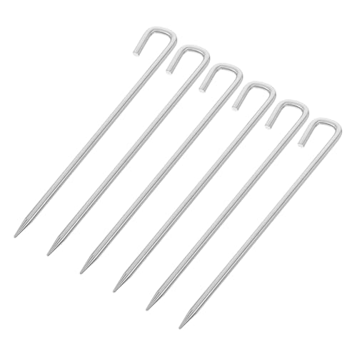 SUPVOX 6 Stück Spiral Zelthering Stahl Erdanker Metall Camping Heringe Robuster Bodennagel Leichte Zeltheringe Outdoor Zeltbefestigung Outdoor Heringe Für Bodenüberdachungsheringe von Supvox