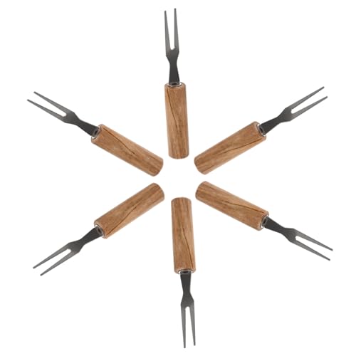 SUPVOX 6 Stück Teiliges Kleine Bbq Gabeln aus Edelstahl mit Holzgriff Spitze Maishalter und Fleischspieße für Grill Vielseitig Wiederverwendbar für Mais Fleisch Obst und Gemüse Beim SUPVOX 6 Stück Teiliges Kleine Bbq Gabeln aus Edelstahl mit Holzgriff Spitze Maishalter und Fleischspieße für Grill Vielseitig Wiederverwendbar für Mais Fleisch Obst und Gemüse Beim von Supvox