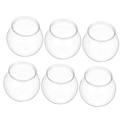 SUPVOX 6 Stück Teiliges Kleine Runde Fischgläser aus Klarem Kunststoff Transparente Goldfischschalen als Pflanzgefäße Bruchsichere Aquarien für Wohnzimmer Büro und Desktop Dekoration SUPVOX 6 Stück Teiliges Kleine Runde Fischgläser aus Klarem Kunststoff Transparente Goldfischschalen als Pflanzgefäße Bruchsichere Aquarien für Wohnzimmer Büro und Desktop Dekoration von Supvox