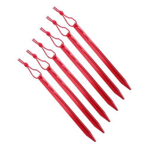 SUPVOX 6 Stück Teiliges Verstellbare Zelt heringe Windseil für Outdoor Camping Stabile Dreieckige Erdanker Leicht und Langlebig für Zelte Markisen und Pavillons von Supvox