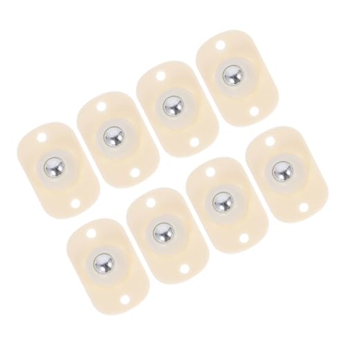 SUPVOX 8 Stück Universelle Riemenscheibe Räder für Möbel selbstklebende Lenkrollen Selbstklebende Mini-Lenkrollen rollende Räder klebepaste riemenscheiben Räder für Geräte Abs Beige von Supvox