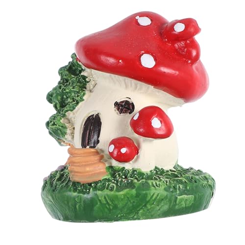 SUPVOX Aquarium Deko Miniatur Pilzhaus Resin Figurine für Fischbecken Bonsai Dekoration Micro Landschaft Ornament Sicher Langlebig und Installieren von Supvox