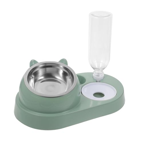 SUPVOX Automatischer Haustier Futterspender und Wasserspender mit Edelstahlnapf rutschfest Langlebig Großer Futter und Trinknapf für Katzen und Kleine Hunde Praktischer Futterautomat für SUPVOX Automatischer Haustier Futterspender und Wasserspender mit Edelstahlnapf rutschfest Langlebig Großer Futter und Trinknapf für Katzen und Kleine Hunde Praktischer Futterautomat für von Supvox