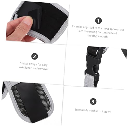 SUPVOX Bite Hundemaulkorb aus Strapazierfähigem Verstellbarer Maulschutz für Welpen Atmungsaktiv und Langlebig Verhindert Beißen und Unkontrolliertes Fressen XL Reflektierend von Supvox