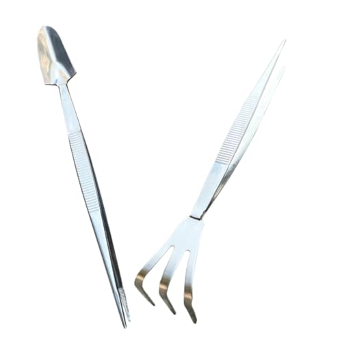 SUPVOX Bonsai Werkzeugset Edelstahl Pinzette und Rechen Präzisionswerkzeug für Moospflege und Bodenbearbeitung Robust Rostfrei Langlebig SUPVOX Bonsai Werkzeugset Edelstahl Pinzette und Rechen Präzisionswerkzeug für Moospflege und Bodenbearbeitung Robust Rostfrei Langlebig von Supvox