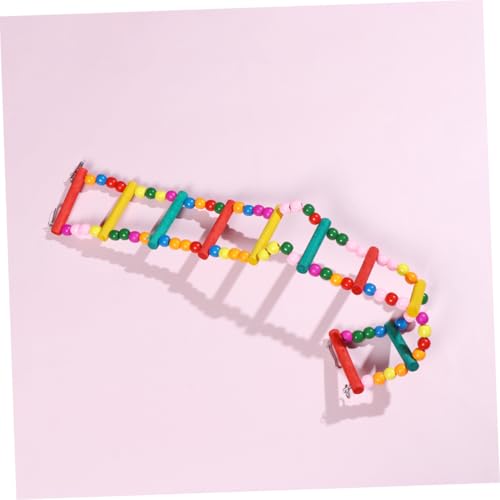 SUPVOX Bunte Perlenleiter für Papageien Vogelspielzeug Kletterbrücke aus Holz mit Spielspaß für Wellensittiche Nymphensittiche und Kleine Vögel Sicher und Fördernd SUPVOX Bunte Perlenleiter für Papageien Vogelspielzeug Kletterbrücke aus Holz mit Spielspaß für Wellensittiche Nymphensittiche und Kleine Vögel Sicher und Fördernd von Supvox