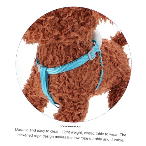 SUPVOX Cartoon Hasen Haustiergeschirr mit Leine Verstellbares Hundegeschirr für Kleine Welpen Atmungsaktives Leichtes und Strapazierfähiges Katzen geschirrset in Blau für Spaziergänge von Supvox