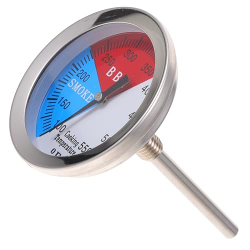 SUPVOX Doppelfunktion Grillthermometer mit Edelstahlgehäuse und Wasserdichtem Glas Bbq Ofenthermometer mit Dualer Anzeige Präzise Temperaturanzeige für Backofen und Holzkohlegrill von Supvox