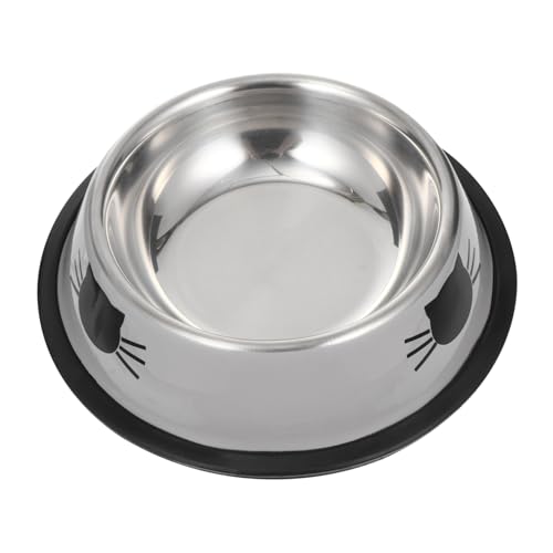 SUPVOX Edelstahl Futternapf Dicker Doppelnapf für Katzen und Hunde rutschfest Leicht zu Reinigen Geeignet für Trockenfutter Nassfutter und Wasser Grauer Haustier Napf für Kätzchen und SUPVOX Edelstahl Futternapf Dicker Doppelnapf für Katzen und Hunde rutschfest Leicht zu Reinigen Geeignet für Trockenfutter Nassfutter und Wasser Grauer Haustier Napf für Kätzchen und von Supvox