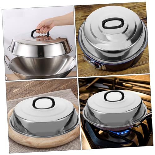 SUPVOX Edelstahl Grillkuppel Lebensmittelabdeckung Rostfreie BBQ Steak Abdeckhaube mit Griff Hitzebeständig und Spritzschutz für Outdoor Camping und Küche Langlebiger für Frische Speisen SUPVOX Edelstahl Grillkuppel Lebensmittelabdeckung Rostfreie BBQ Steak Abdeckhaube mit Griff Hitzebeständig und Spritzschutz für Outdoor Camping und Küche Langlebiger für Frische Speisen von Supvox