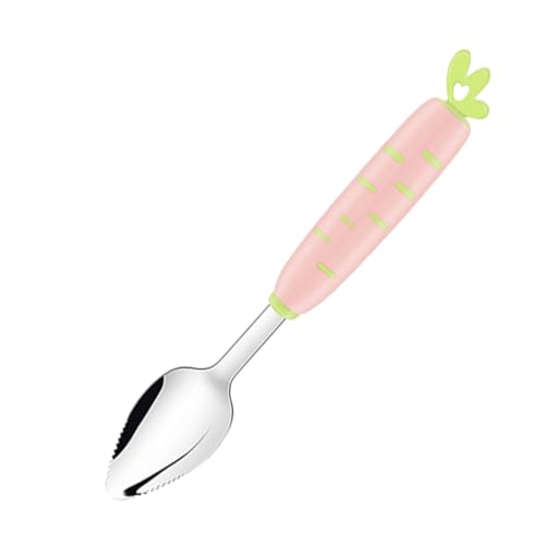 SUPVOX Edelstahl Löffel Karottenform Selbstfütterung Trainingsbesteck Frei für Kleinkinder Feinmotorik Entwicklung Lernlöffel Rosa SUPVOX Edelstahl Löffel Karottenform Selbstfütterung Trainingsbesteck Frei für Kleinkinder Feinmotorik Entwicklung Lernlöffel Rosa von Supvox