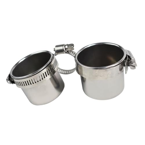 SUPVOX Edelstahl Papageien futterbehälter mit Standhalterung Langlebig und Einfach zu Montieren Dualer Futterbecher für Vögel als Vogelkäfig zubehör und Stehende Futterstation SUPVOX Edelstahl Papageien futterbehälter mit Standhalterung Langlebig und Einfach zu Montieren Dualer Futterbecher für Vögel als Vogelkäfig zubehör und Stehende Futterstation von Supvox