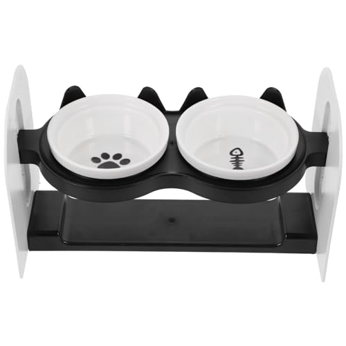 SUPVOX Ergonomischer Keramik Katzenfutternapf mit Verstellbarem Winkel und Rutschfester Haustiernapf für Katzen Kätzchen und Kleine Hunde Langlebiger Doppelter mit Stabilem Ständer SUPVOX Ergonomischer Keramik Katzenfutternapf mit Verstellbarem Winkel und Rutschfester Haustiernapf für Katzen Kätzchen und Kleine Hunde Langlebiger Doppelter mit Stabilem Ständer von Supvox