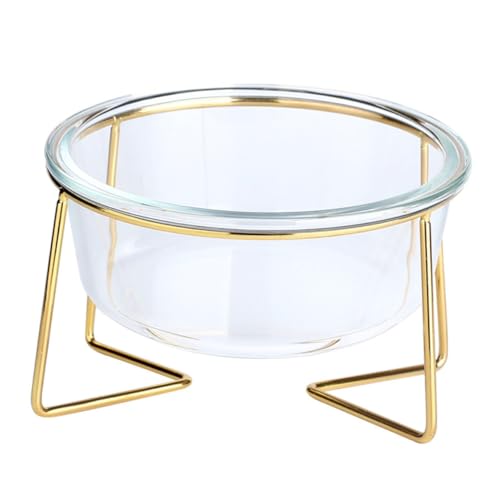 SUPVOX Erhöhte Glasschüssel für Haustiere rutschfest mit Geneigter Futterfläche Ergonomischer Futternapf für Hunde Katzen Hochwertiges Glas mit Metallgestell SUPVOX Erhöhte Glasschüssel für Haustiere rutschfest mit Geneigter Futterfläche Ergonomischer Futternapf für Hunde Katzen Hochwertiges Glas mit Metallgestell von Supvox