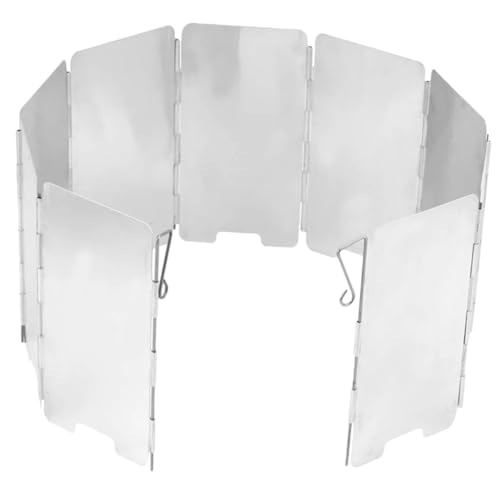 SUPVOX Faltbarer Gasherd Windschutz aus Aluminiumlegierung mit Erdspießen und Tragetasche Winddichter Robuster Campingkocher Windscreen für Outdoor Grillen und Wandern SUPVOX Faltbarer Gasherd Windschutz aus Aluminiumlegierung mit Erdspießen und Tragetasche Winddichter Robuster Campingkocher Windscreen für Outdoor Grillen und Wandern von Supvox