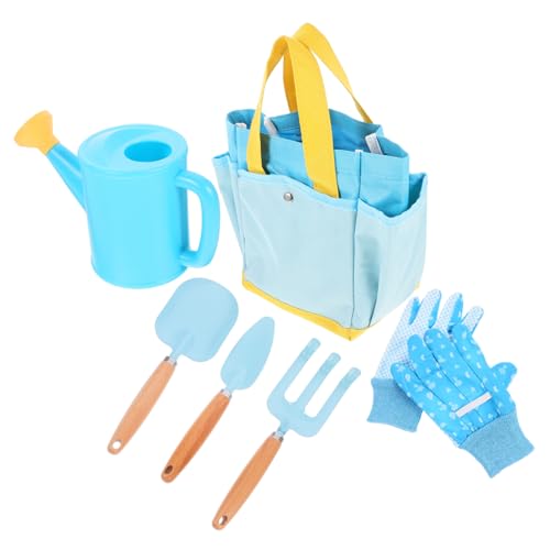 SUPVOX Gartenspielzeug Set mit Robusten Holzgriffen Leichtes Gartenwerkzeug für Blumenpflanzen Graben Unkrautentfernung Sicher und Handgerecht für Mädchen und Jungen Outdoor von Supvox