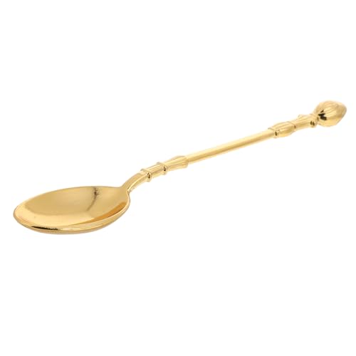 SUPVOX Goldene Dessertlöffel Langlebiger Legierung Kleiner Servierlöffel für Espresso Tee Frühstück und Vielseitige Verwendung im Haushalt Stilvoll und Robust für Kaffee und Süßspeisen von Supvox