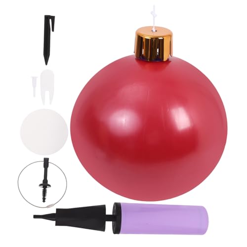 SUPVOX Große Aufblasbare Weihnachtskugel Rot mit Zubehörteilen Teiliges Outdoor Weihnachtsdekoration Festliche Garten und Hofverschönerung für Weihnachtsfeiertage SUPVOX Große Aufblasbare Weihnachtskugel Rot mit Zubehörteilen Teiliges Outdoor Weihnachtsdekoration Festliche Garten und Hofverschönerung für Weihnachtsfeiertage von Supvox