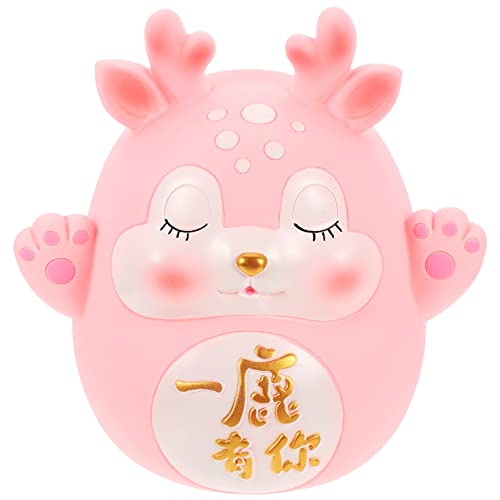 SUPVOX Große Kapazität Sparschwein Spardose Piggy Bank mit Niedlichem Rehkitz Design Stabile Desktop Münzbox als für Geburtstag Weihnachten von Supvox