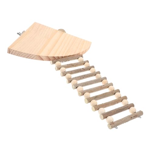 SUPVOX Hamster Kletterplattform aus Robustem Holz Langlebige Hamster Leiter für Käfig Vielseitig Rennmäuse Meerschweinchen und Kleine Haustiere Pflegeleicht und Sicher von Supvox