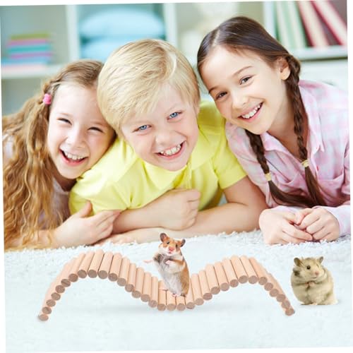 SUPVOX Hamsterleiter Holz Flexibel Kletterbrücke für Kleine Haustiere Wie Rennmäuse Meerschweinchen Chinchillas Robust und Biegsam Klettergerüst Balance und Erkundung SUPVOX Hamsterleiter Holz Flexibel Kletterbrücke für Kleine Haustiere Wie Rennmäuse Meerschweinchen Chinchillas Robust und Biegsam Klettergerüst Balance und Erkundung von Supvox