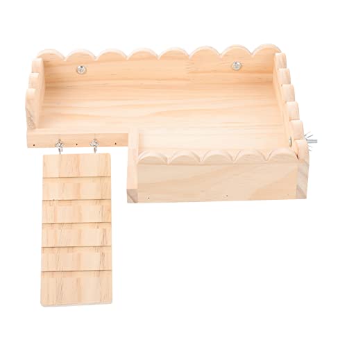 Supvox Hamsterplattform aus Holz mit Leiter Stabiles Kleintier Leicht Montierbar Natürliches Material Geeignet als Meerschweinchenkäfig Zubehör für Kleine Haustiere Supvox Hamsterplattform aus Holz mit Leiter Stabiles Kleintier Leicht Montierbar Natürliches Material Geeignet als Meerschweinchenkäfig Zubehör für Kleine Haustiere von Supvox