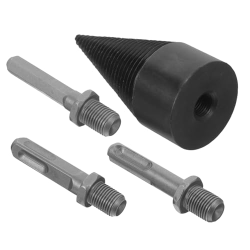 SUPVOX Holzspalter Bohrer Kegelspalter aus Metall mit Hitzebehandlung Anti reibung Langlebig für Brennholzspalten Camping und Garten Vielseitig und Kraftsparend Rund Sechskantschaft von Supvox
