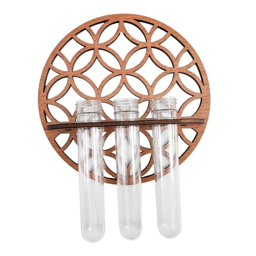 SUPVOX Hydroponische Pflanzen Vase mit Holzständer Kunststoff Reagenzglas Terrarium für Wanddeko Pflanzhalter für Wasserpflanzen Luftpflanzen Blumen Stilvolle Wohn und Bürodekoration SUPVOX Hydroponische Pflanzen Vase mit Holzständer Kunststoff Reagenzglas Terrarium für Wanddeko Pflanzhalter für Wasserpflanzen Luftpflanzen Blumen Stilvolle Wohn und Bürodekoration von Supvox