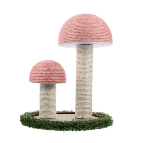 SUPVOX Katzen Kratzsäule mit Pilzform Langlebiger Sisal Kratzbaum für Katzen und Kätzchen Stabiler Kratzpfosten Natürliches Material Spielerisches Katzenkletterspielzeug in Rosa für SUPVOX Katzen Kratzsäule mit Pilzform Langlebiger Sisal Kratzbaum für Katzen und Kätzchen Stabiler Kratzpfosten Natürliches Material Spielerisches Katzenkletterspielzeug in Rosa für von Supvox