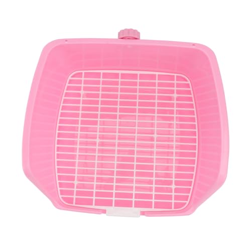 SUPVOX Kleintier Toilette mit Hohem Zaun und Rutschfestem Boden Kleines Langlebiges Pet Pan für Kaninchen Meerschweinchen und Kleine Haustiere Einfach zu Reinigen und Sicher zu von Supvox