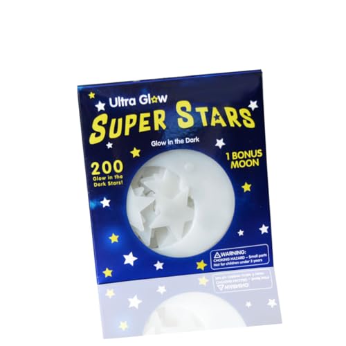 SUPVOX Luminöse Stern Mond wandaufkleber Fluoreszierende Selbstklebende Deko für Kinderzimmer Schlafzimmer Fenster und Türen Sterne Mond Leuchten im Dunkeln von Supvox