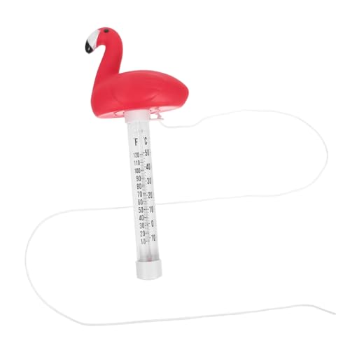SUPVOX Lustiges Poolthermometer Flamingo Schwimmend Wetterfestes Abs Material Großes Display Echtzeit Wassertemperatur Messgerät für Schwimmbäder Spas Teiche Sicher und Spaßig von Supvox
