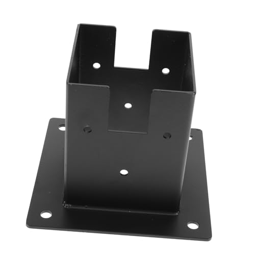 SUPVOX Metall Pfostenfuß Träger Basis für Zaun Geländer Deck Stabile Eckige Pfostenhalterung für Garten Terrasse Veranda Poststütze Langlebig von Supvox