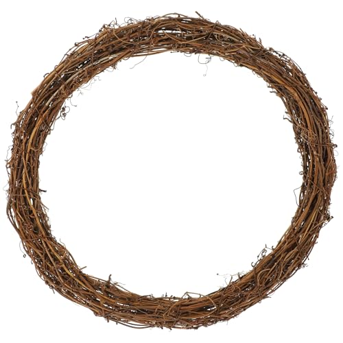 SUPVOX Natürlicher Rattan-Ring-Kranz, Rahmen aus Rattan, Kreis, Zweig, Kranz für Bastelarbeiten, Weihnachten, Türdekoration, 30 cm SUPVOX Natürlicher Rattan-Ring-Kranz, Rahmen aus Rattan, Kreis, Zweig, Kranz für Bastelarbeiten, Weihnachten, Türdekoration, 30 cm von Supvox