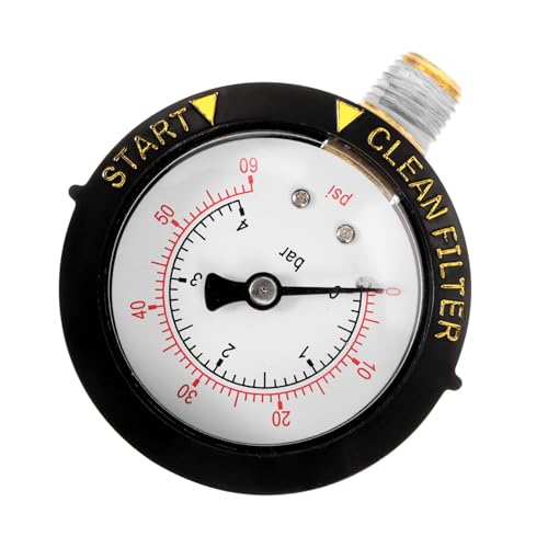 SUPVOX Pool Druckmanometer Edelstahl Npt Gewinde Einfach Ablesbar Stabile Leistung Passend für Poolfilter und Wassersysteme von Supvox