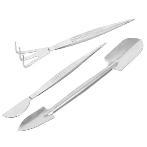 SUPVOX Präzises Bonsai Werkzeugset Edelstahl mit Pinzette Doppelseitiger Spachtel und Rechen Leicht Sicher für Moosentfernung Bodenauflockerung und Umtopfen im Garten SUPVOX Präzises Bonsai Werkzeugset Edelstahl mit Pinzette Doppelseitiger Spachtel und Rechen Leicht Sicher für Moosentfernung Bodenauflockerung und Umtopfen im Garten von Supvox