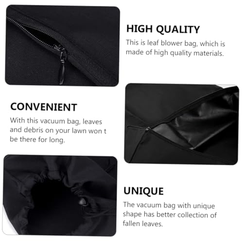 SUPVOX Praktischer Laubsaugerbeutel aus Strapazierfähigem Großer Fassungsvermögen Vakuum sammelsack für Garten Kompatibel mit Blas Saugergeräten Schwarz von Supvox