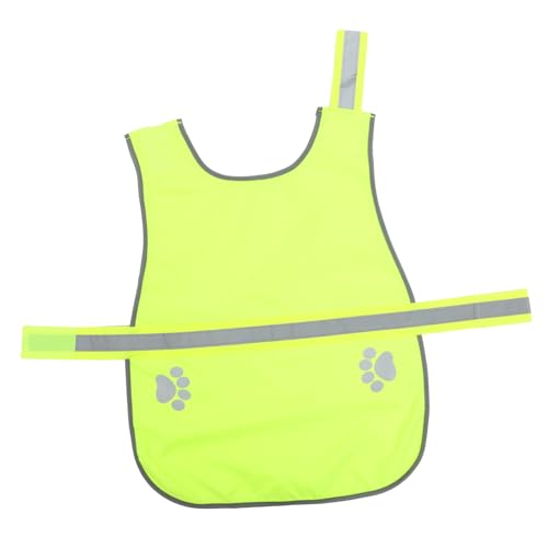 SUPVOX Reflektierende Hundeweste aus Robustem Oxford Stoff Verstellbar Leuchtgelb für Sichere und Sichtbarkeit bei Dämmerung Atmungsaktiv und Langlebig Geeignet für Aktive Hunde von Supvox