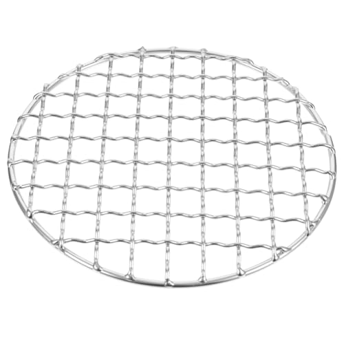 SUPVOX Rundes Grillgitter aus Edelstahl Vielseitiges Bbq Mesh zum Grillen von Fleisch Fisch Gemüse Leicht Langlebig für Holzkohlegrill und Outdoor Barbecue Praktisches Grillzubehör von Supvox